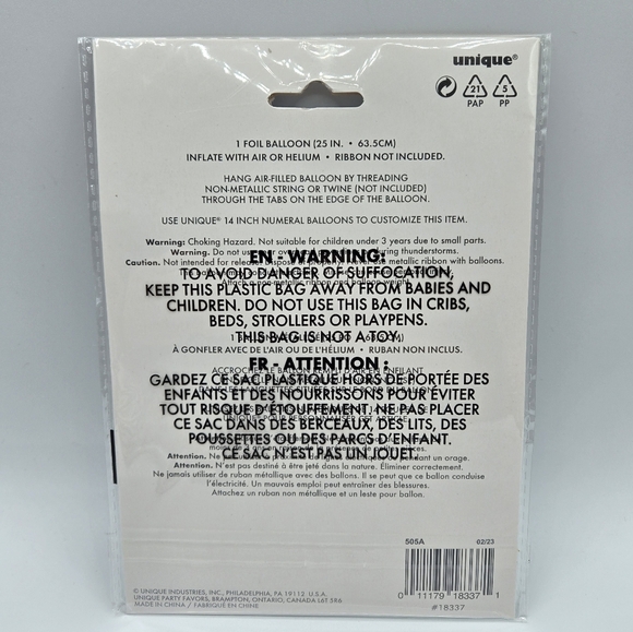 Unique Gold & Purple Octagonal Shaped Foil Balloon - Picture 3 of 4